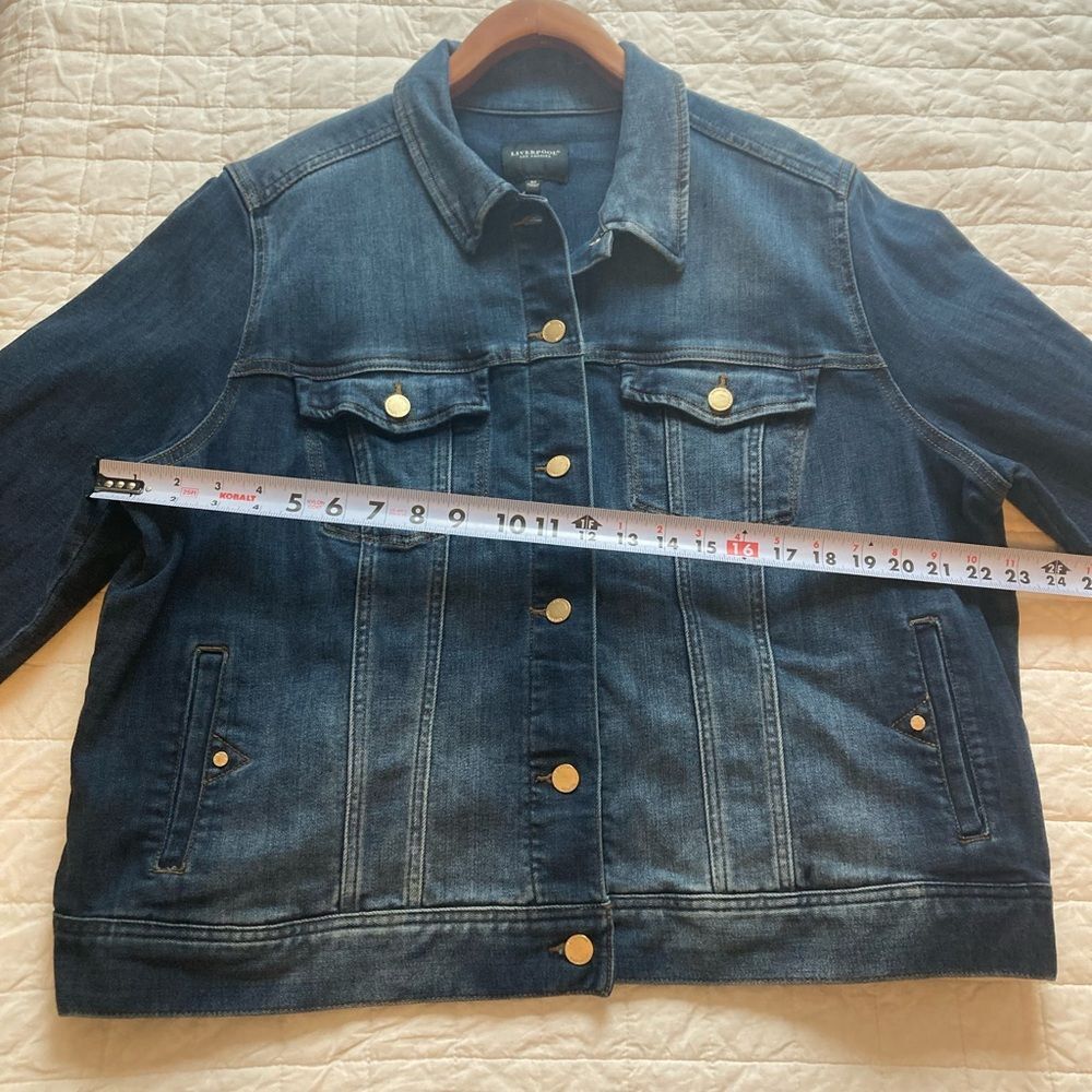Liverpool Denim Jean jacket Plus Size 3X - Picture 6 of 9